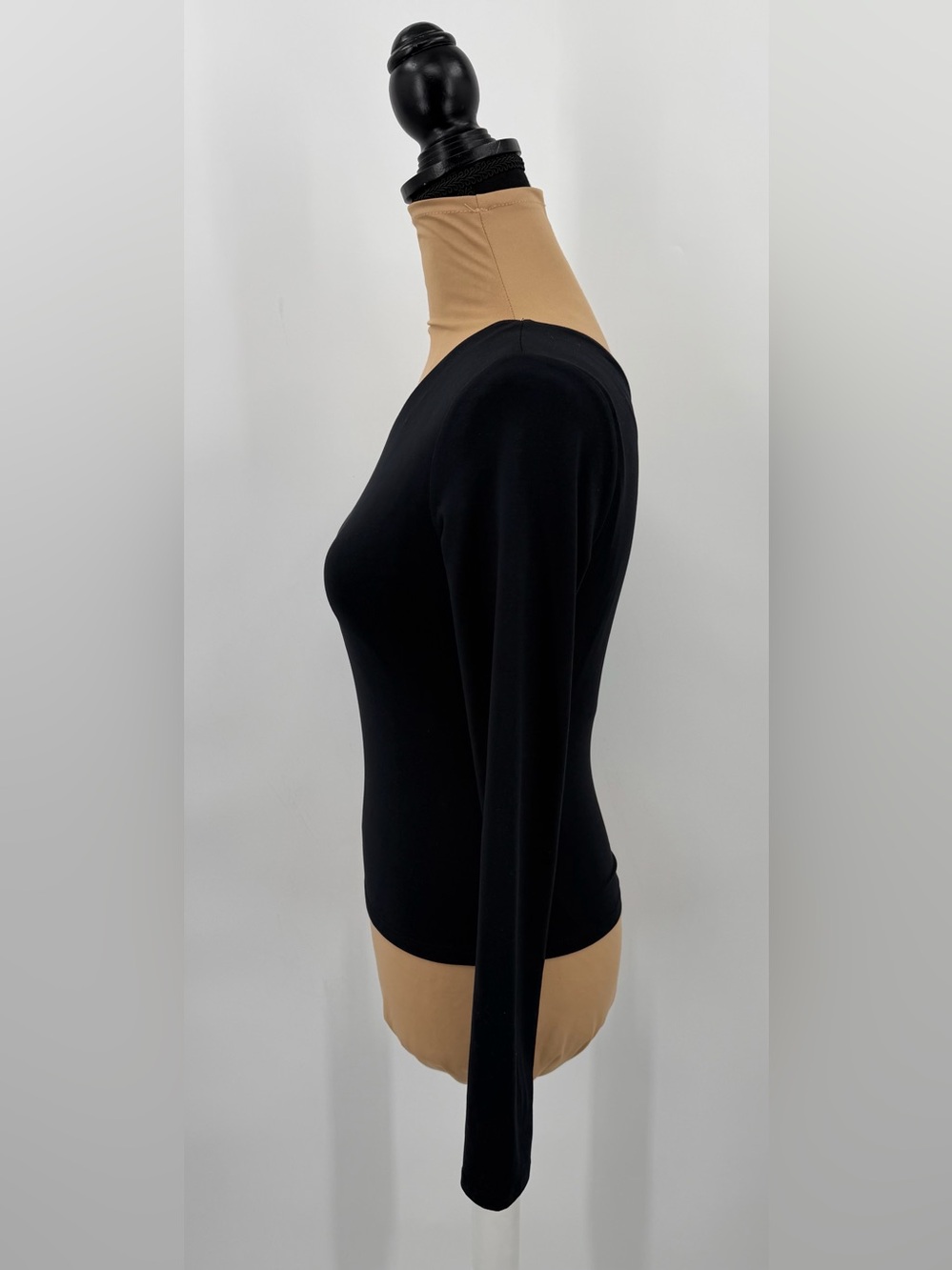 Black One Shoulder Asymmetrical Long Sleeve Going Out Top S date night night out - Picture 3 of 8